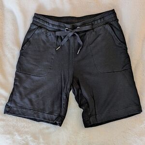 Soma Black Soft Terry Long Length Active Lounge Shorts Size XS